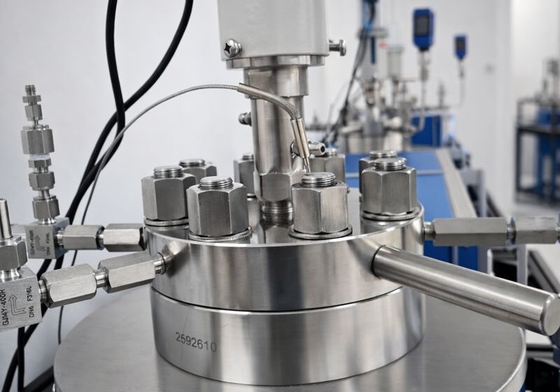 Rotating Cage Autoclave (RCA) corrosion testing apparatus used for high-temperature high-pressure inhibitor evaluation